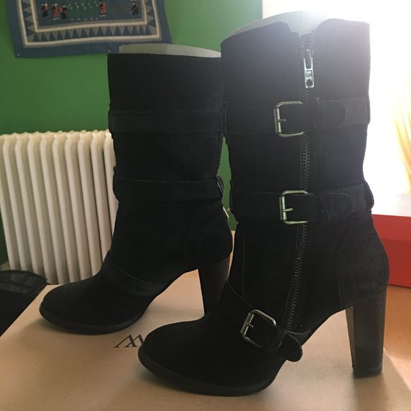 J Crew Miller high heel motorcycle boots - Picture 4 of 5